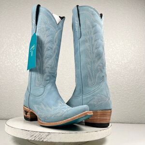 Blue Heeled Boots